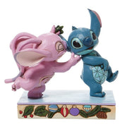 Figura enesco disney lilo & stitch stitch y angel con mu�rdago