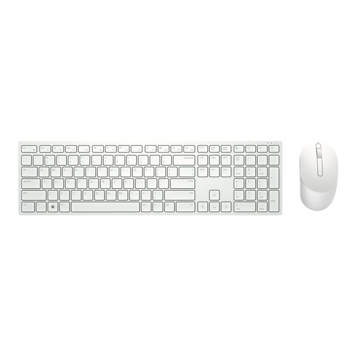 Kit teclado + mouse raton dell pro km5221w wireless inalambrico blanco Frikytopia