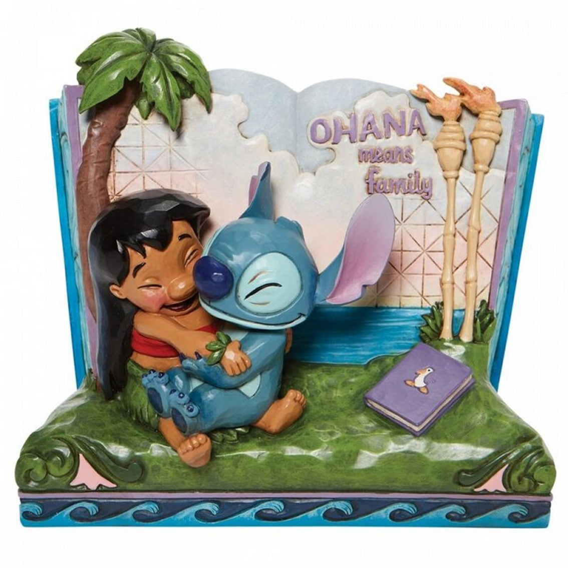 Figura decorativa enesco disney lilo & stitch libro ohana Frikytopia