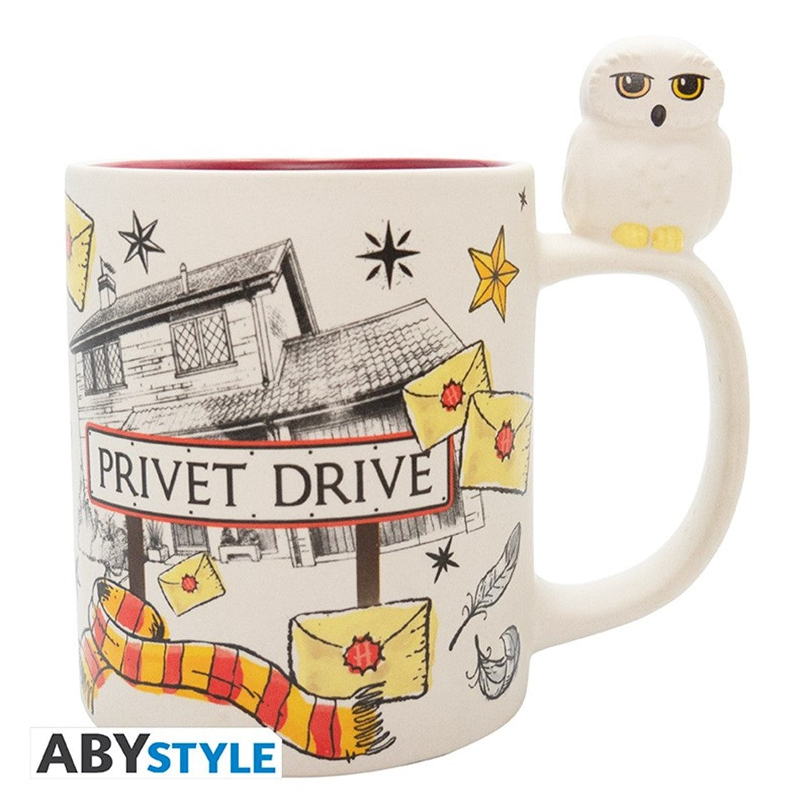 Taza 3d abystyle harry potter hedwig & privet Frikytopia