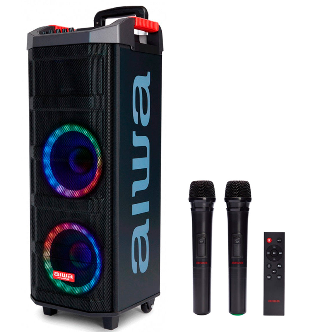 Altavoz trolley aiwa kbtus - 710 90w rms con karaoke 2 micros inalambricos Frikytopia