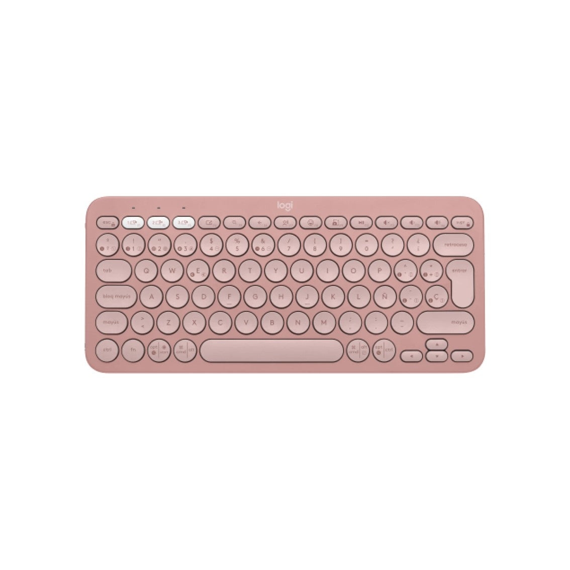 Teclado logitech pebble keys 2 k380s inalambrico rosa Frikytopia