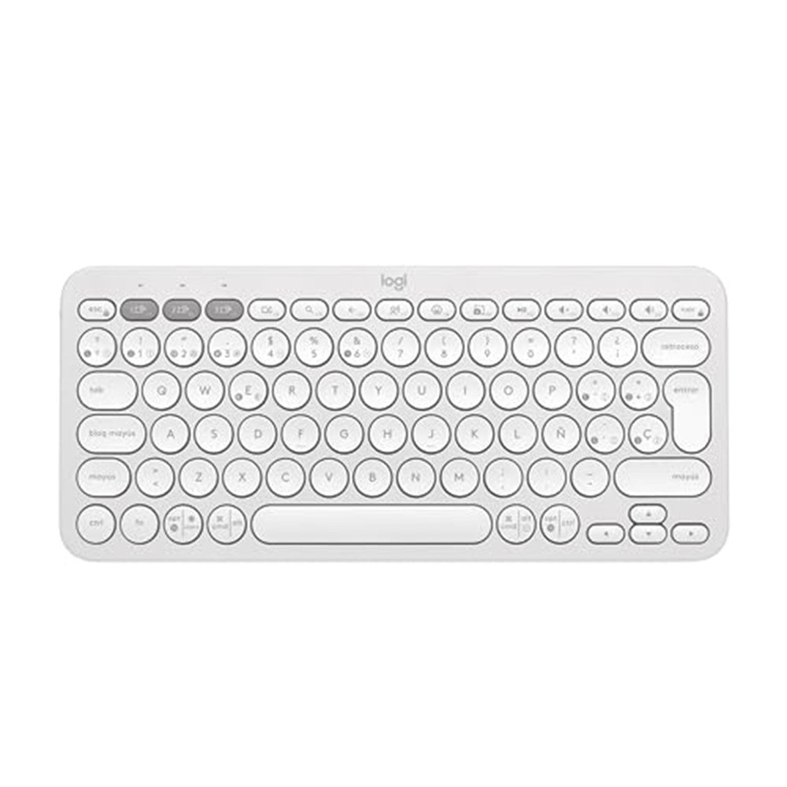 Teclado logitech pebble keys 2 k380s inalambrico blanco Frikytopia