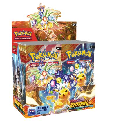 Juego de cartas pokemon tcg chispas filgurantes -  36 ct display español