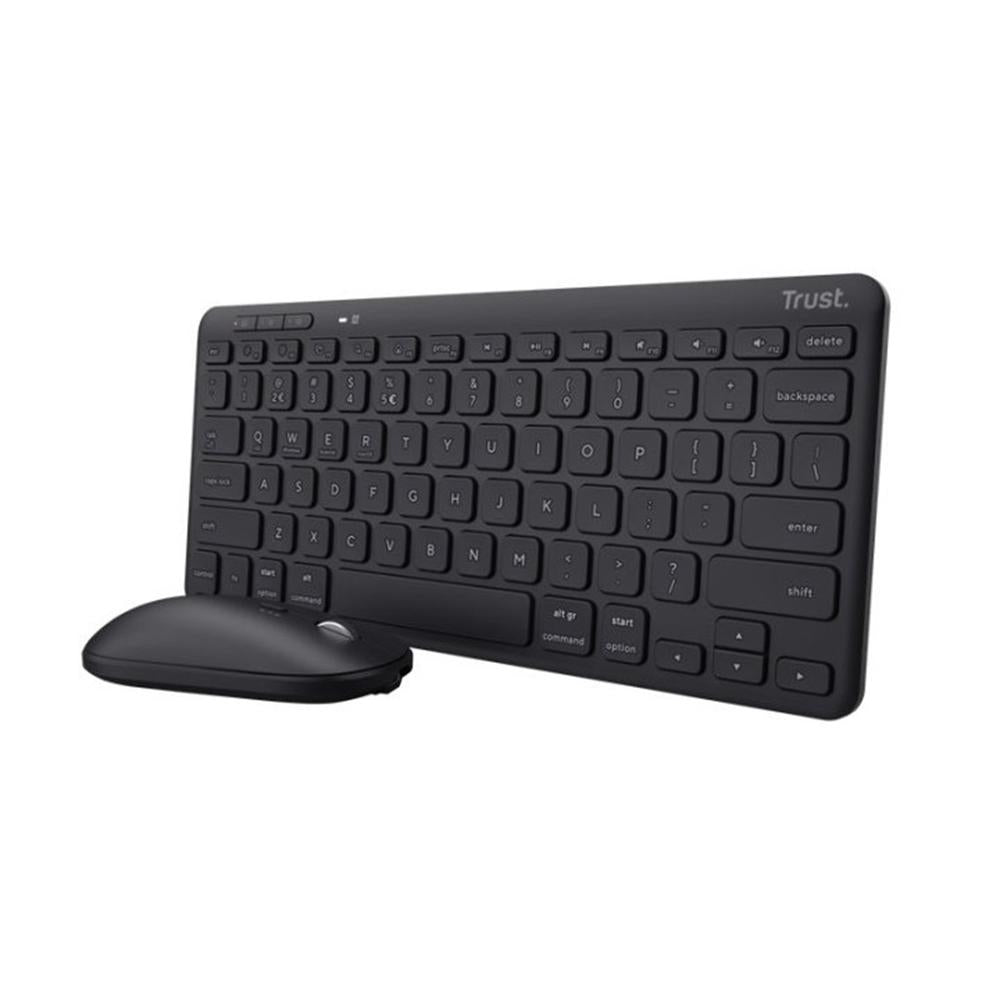 Teclado + raton trust lyra inalambrico multidispositivo Frikytopia