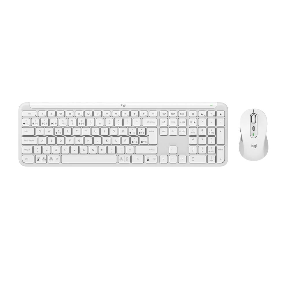 Teclado + raton logitech mk950 inalambrico blanco Frikytopia