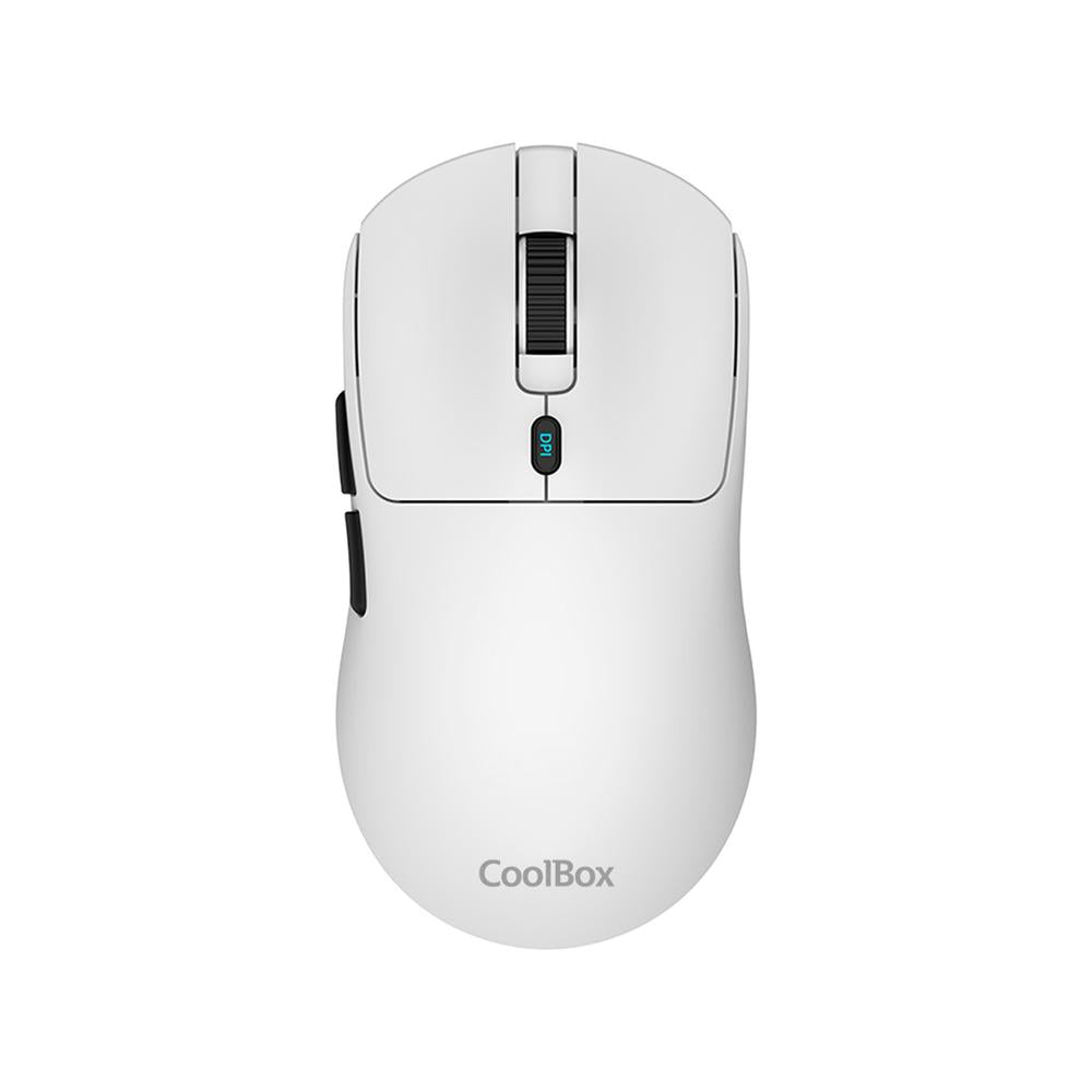 Mouse raton coolbox w03 ultraligero blanco 10000 dpi gaming inalambrico rf+bt Frikytopia