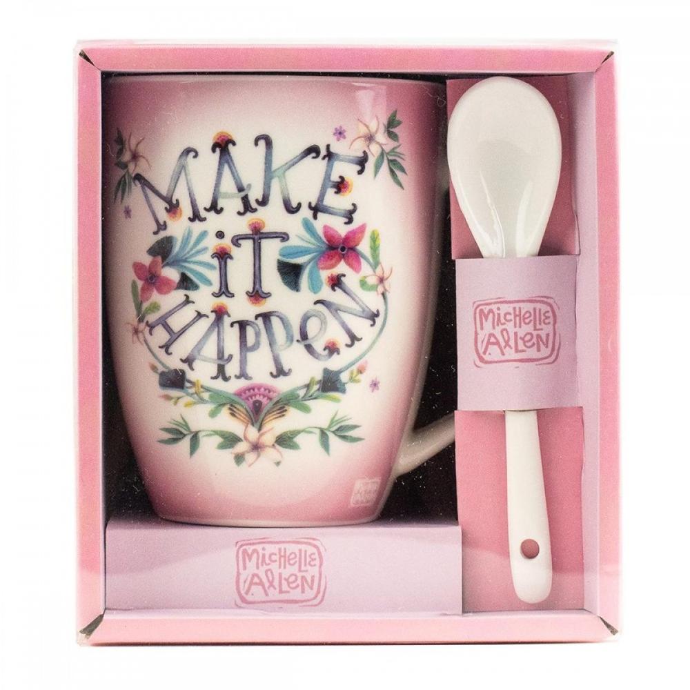 Taza con cuchara enesco make it happen Frikytopia