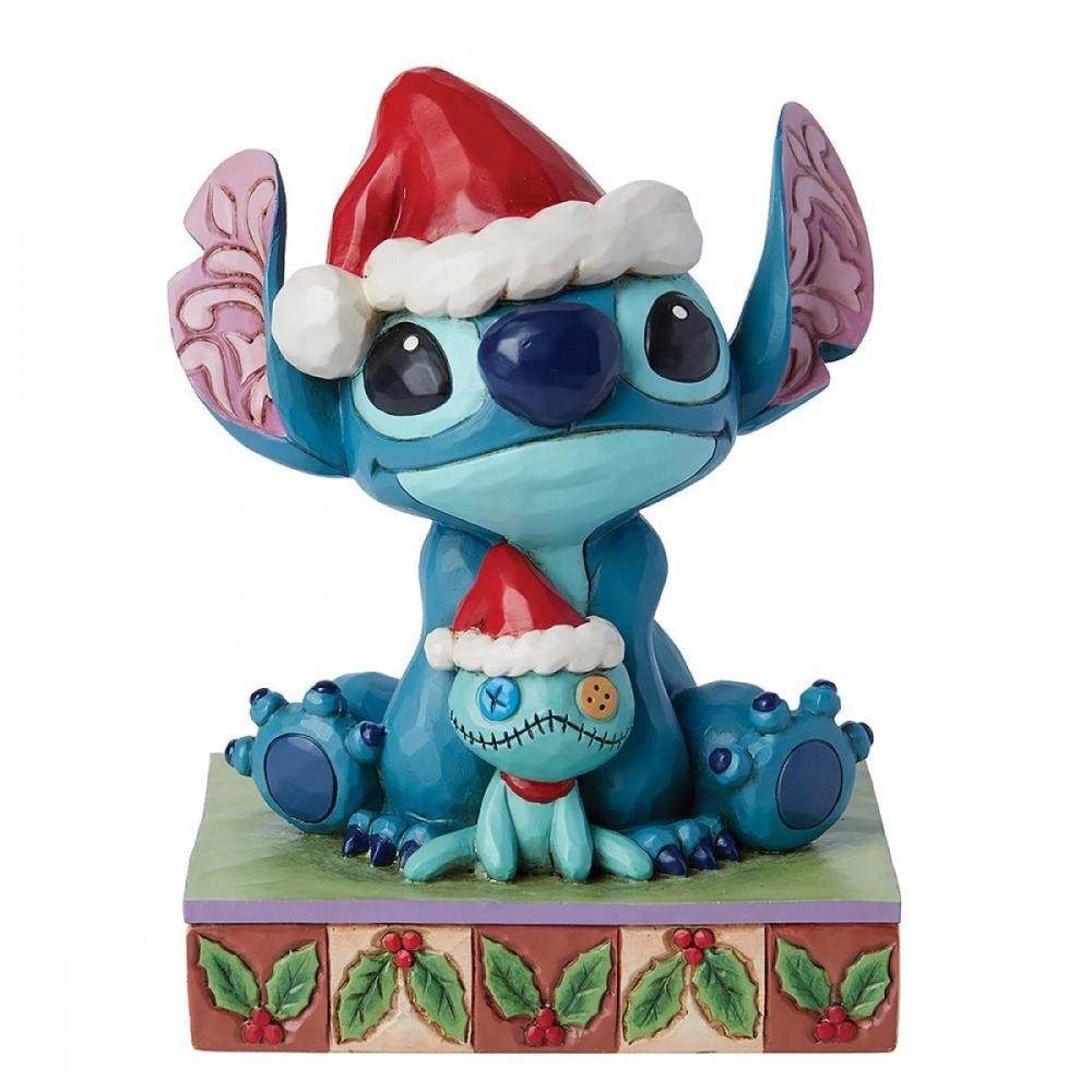 Figura enesco disney santa stitch con scrump Frikytopia