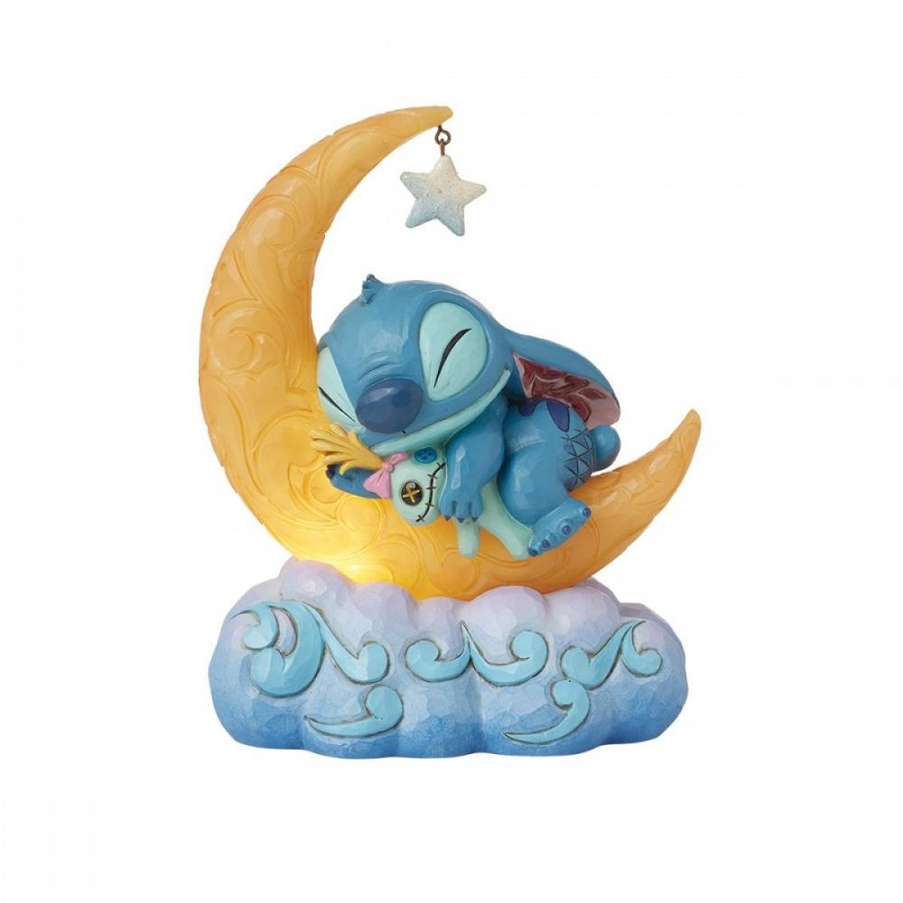 Figura luminosa enesco disney stitch y scrump en la luna Frikytopia