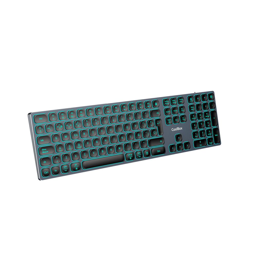 Teclado inalambrico retroiluminado coolbox moonlight key b431 Frikytopia