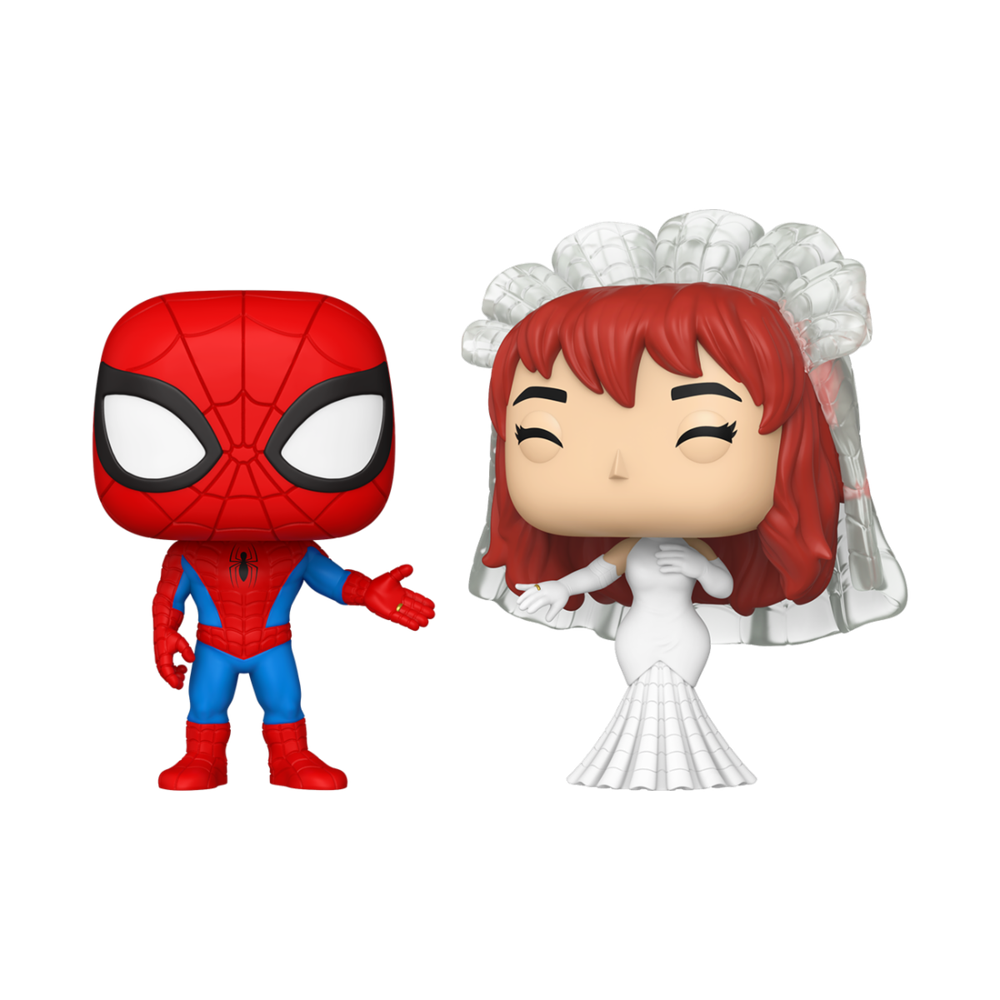 Blister 2 figuras POP Marvel Spider-Man and MJ