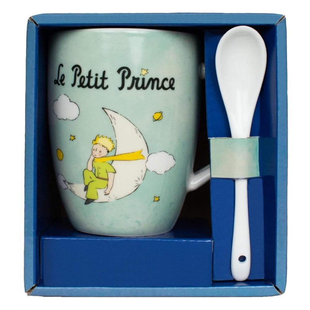 Taza con cuchara enesco el principito en la luna Frikytopia