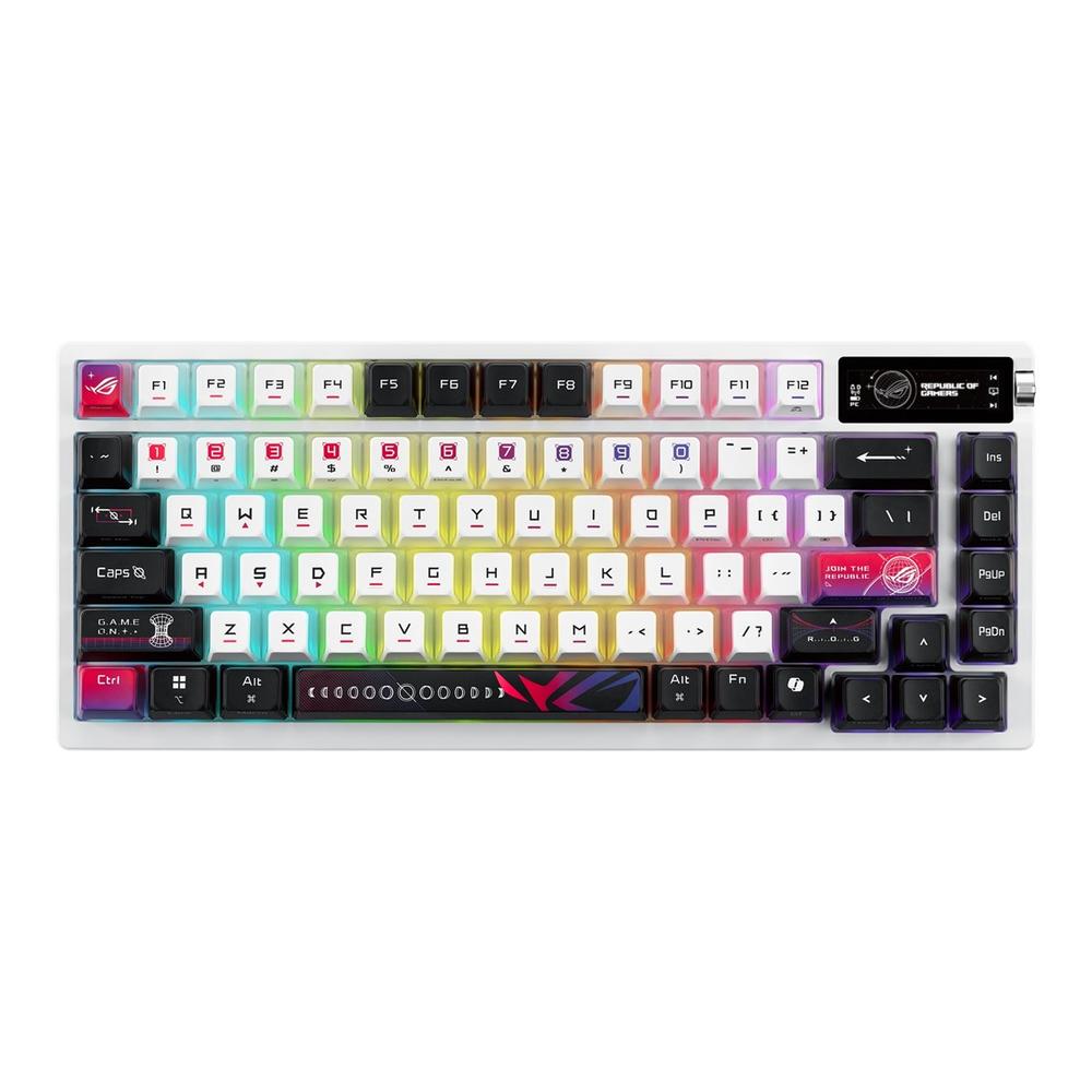 Teclado gaming asus rog azoth nx inalambrico rgb blanco ingles Frikytopia