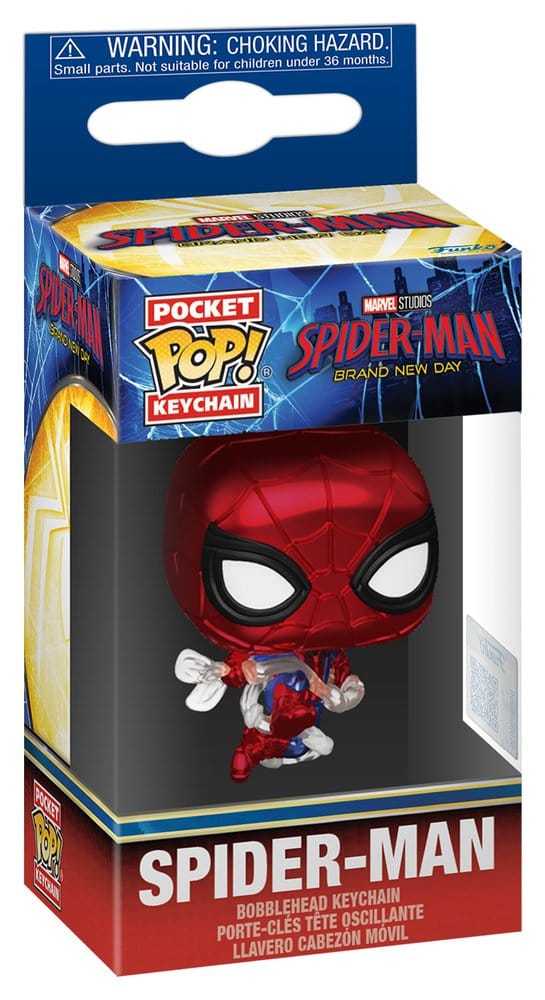 Llavero Pocket POP Marvel Spiderman Brand New Day Spider-Man Metallic