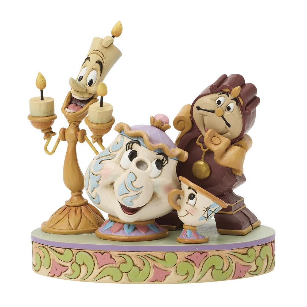 Figura enesco lumiere - la senora pott - chip y cogsworth Frikytopia