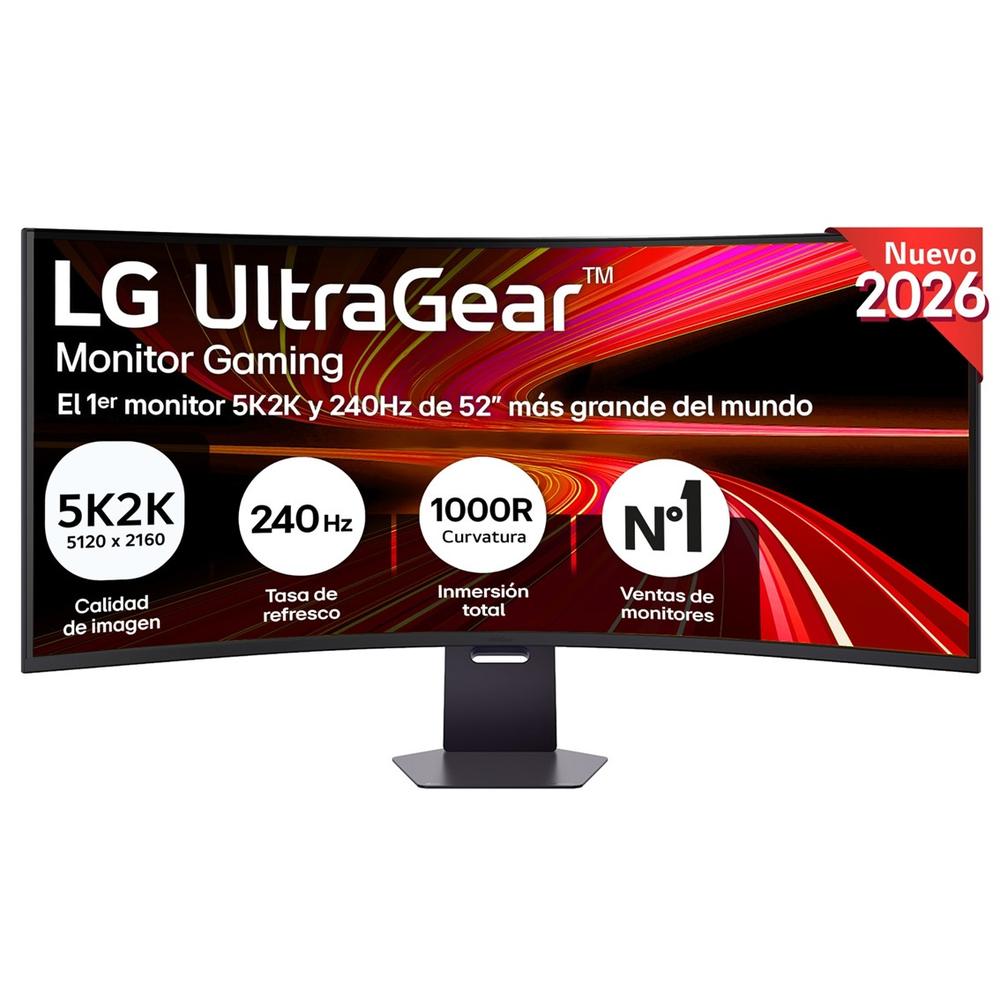 Monitor led gaming 52 pulgadas lg ultragear curvo -  va -  5k2k -  dp -  hdmi -  240hz -  1ms -  vesa 100x100 Frikytopia