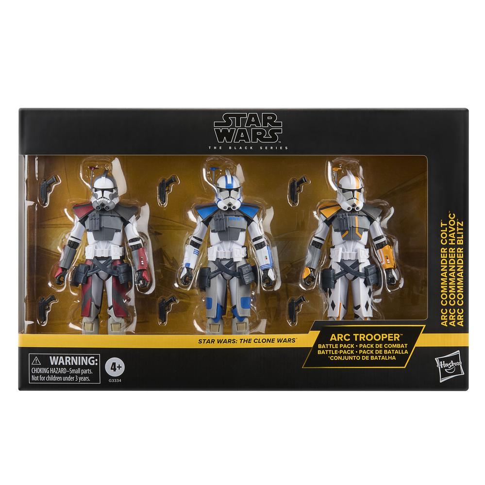 Star Wars: The Clone Wars Black Series Pack de 3 Figuras ARC Trooper Havoc, Colt & Blitz 15 cm