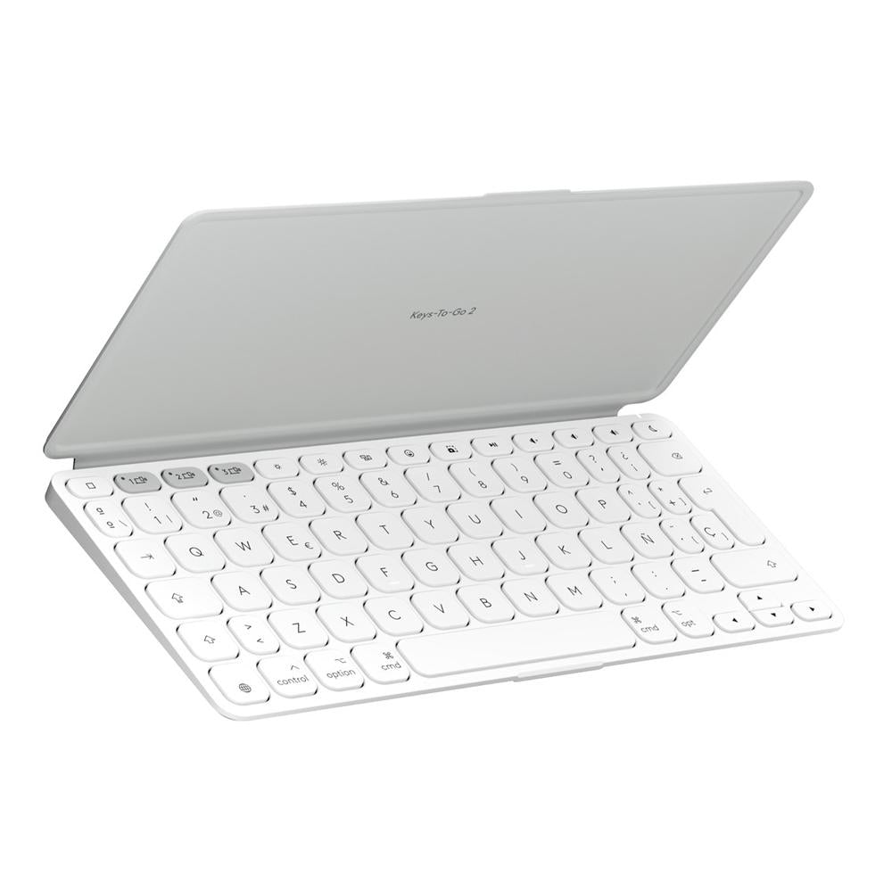 Teclado logitech keys to go 2 for ipad inalambrico blanco