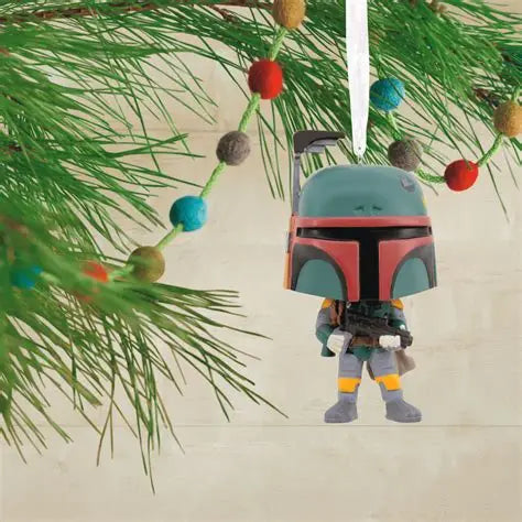 Adorno de navidad funko star wars boba fett figura de resina