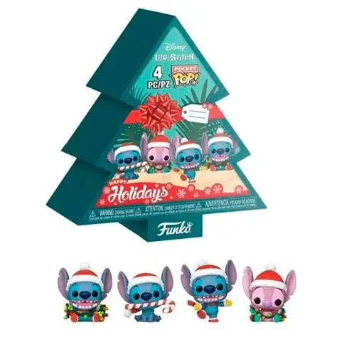 Arbol Navidad con 4 figuras Pocket POP Disney Stitch