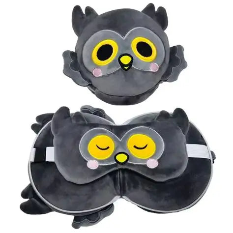 Almohada viaje antifaz Buho Winston Adoramals Relaxeazzz