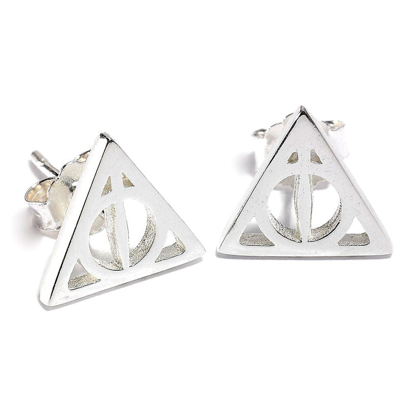 Pendientes Deathly Hallows plata Frikytopia