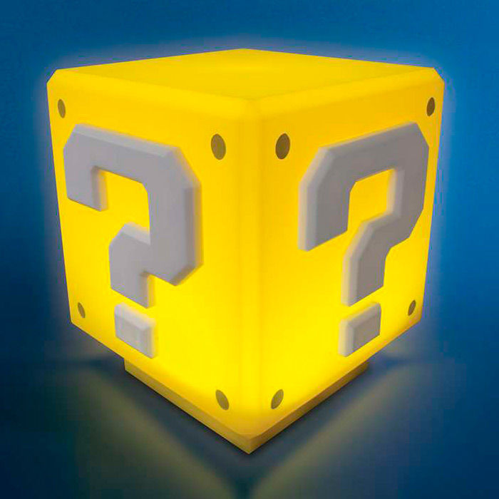 Super Mario lamparilla sonido Question Block 8 cm