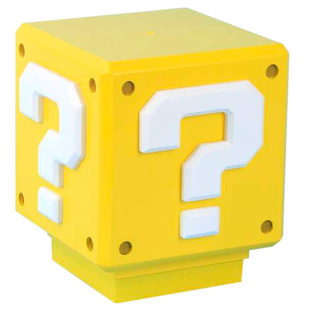 Super Mario lamparilla sonido Question Block 8 cm