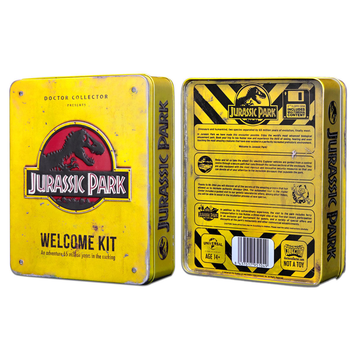 Replica caja metal Jurassic Park Welcome Kit Standard Frikytopia