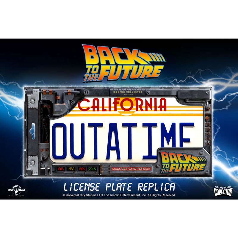 Replica matricula DeLorean Outatime Regreso al Futuro