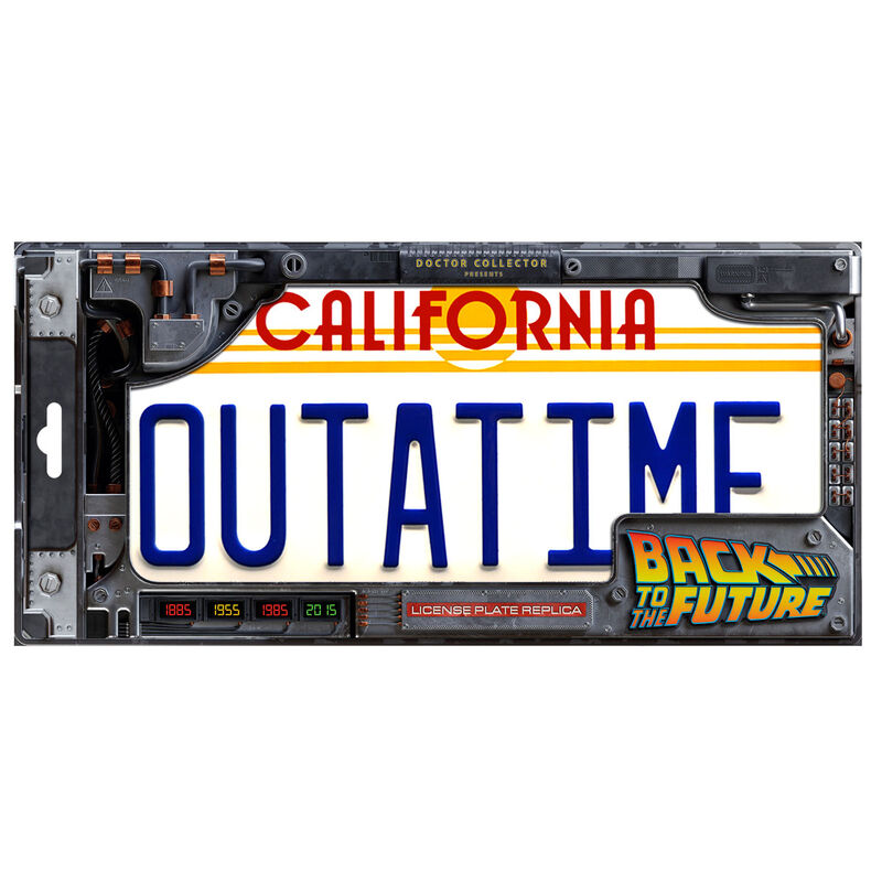 Replica matricula DeLorean Outatime Regreso al Futuro
