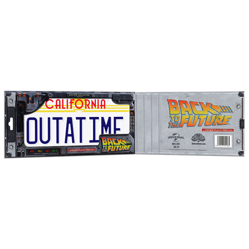 Replica matricula DeLorean Outatime Regreso al Futuro