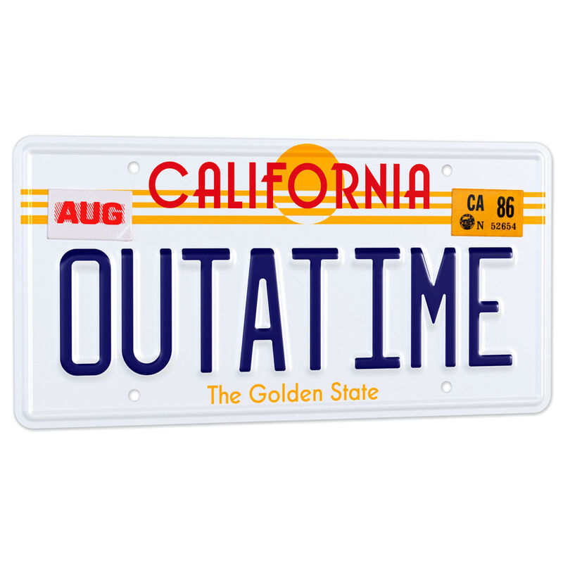 Replica matricula DeLorean Outatime Regreso al Futuro Frikytopia