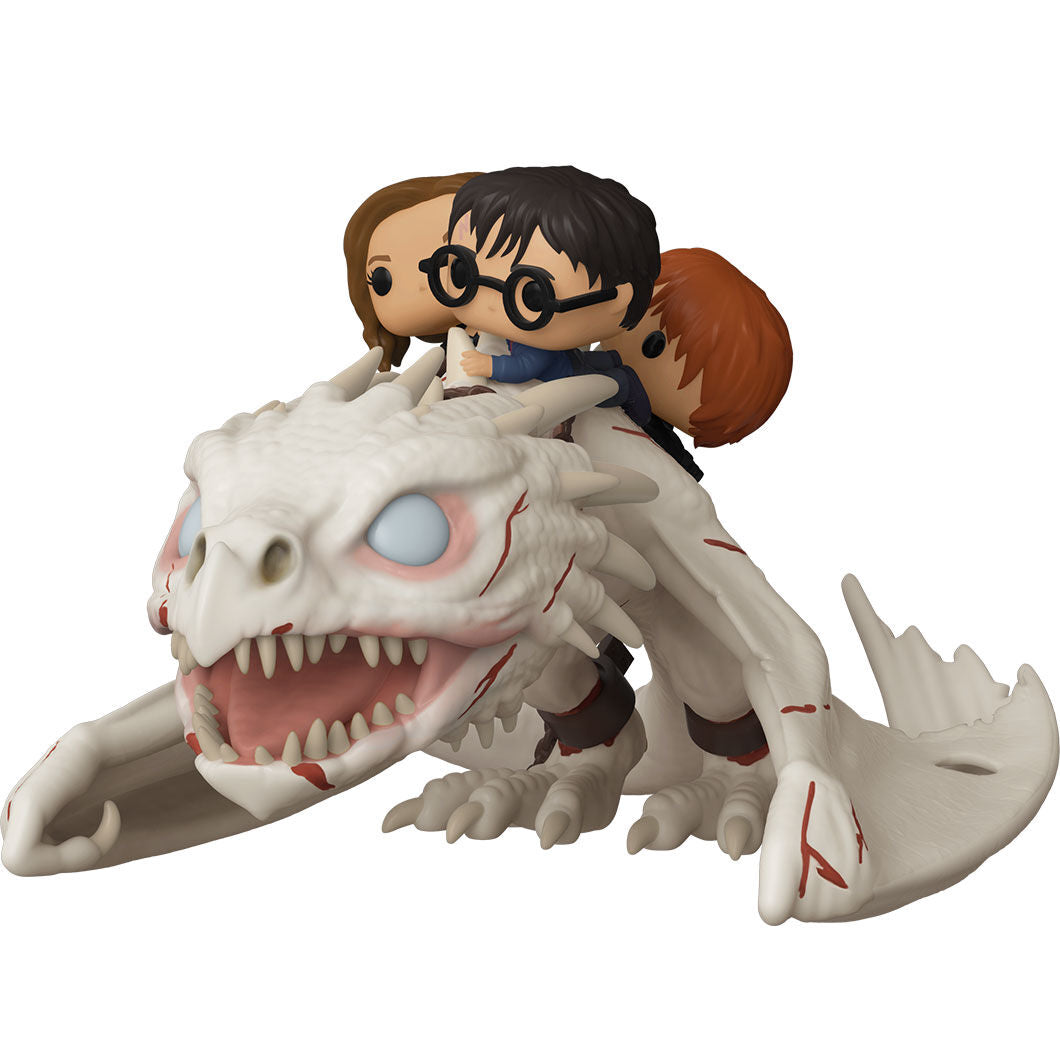 Harry Potter POP! Rides Vinyl Figura Dragon w/Harry, Ron, & Hermione 15 cm