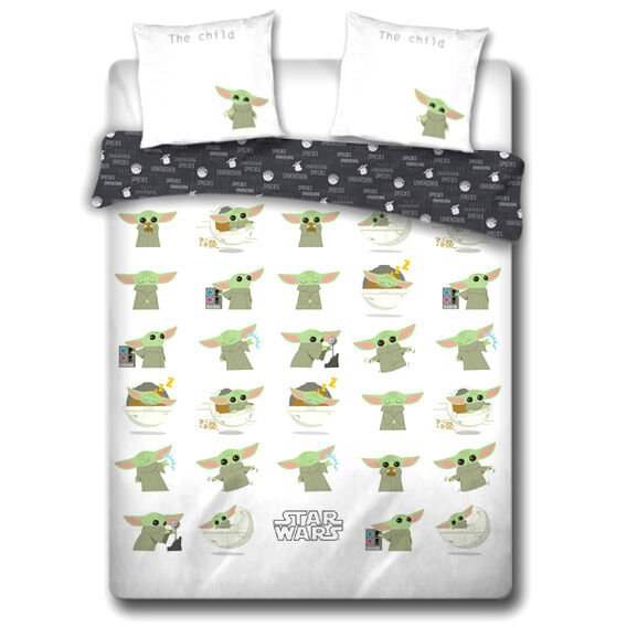 Funda nordica Baby Yoda The Mandalorian Star Wars algodon cama 135cm Frikytopia