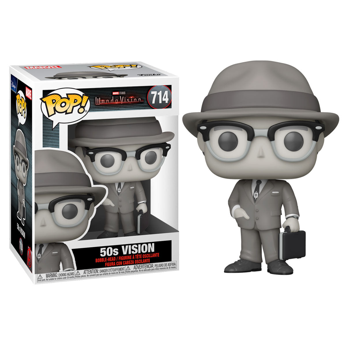 Funko pop marvel wandavision vision 50s bw