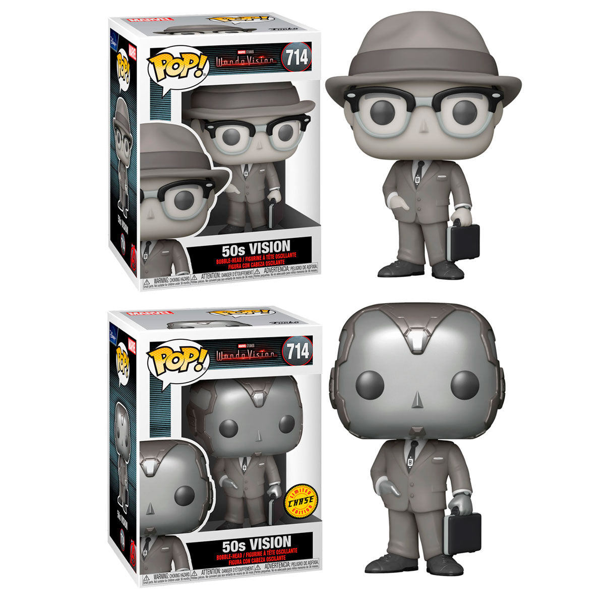 Funko pop marvel wandavision vision 50s bw