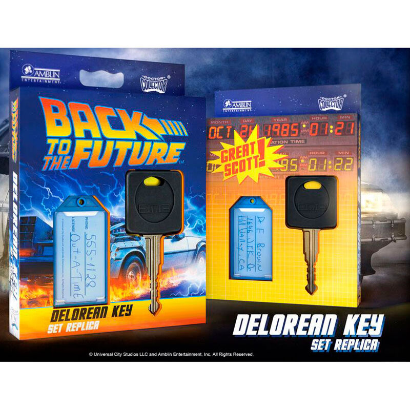 BTTF DELOREAN KEY SET Réplica