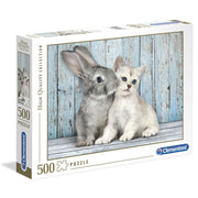 Puzzle Gato y Conejo 500pzs