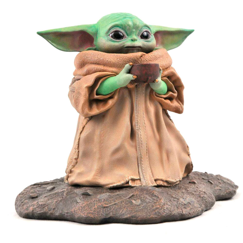 Figura diamond collection star wars the mandalorian the child con sopa resina 20 cm milestones 1 - 2 scale