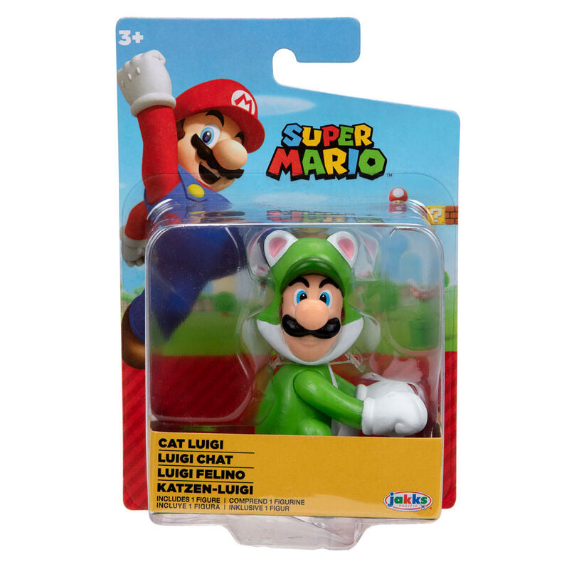 Figura Luigi Felino Super Mario Nintendo 6,5cm Frikytopia