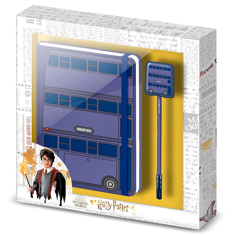 Set diario + boligrafo Knight Bus Harry Potter Frikytopia
