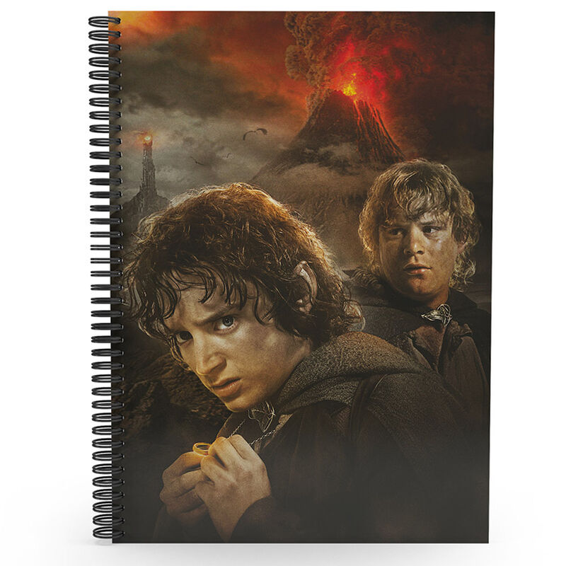 Libreta efecto 3d frodo y sam el señor de los anillos