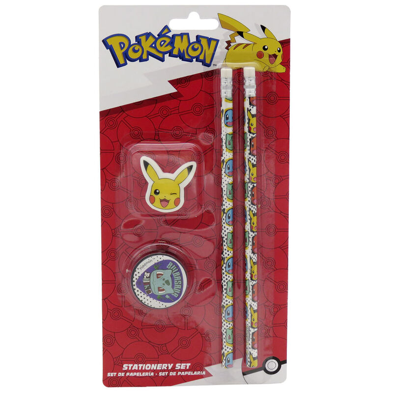Pokémon Set de papelería 4 piezas