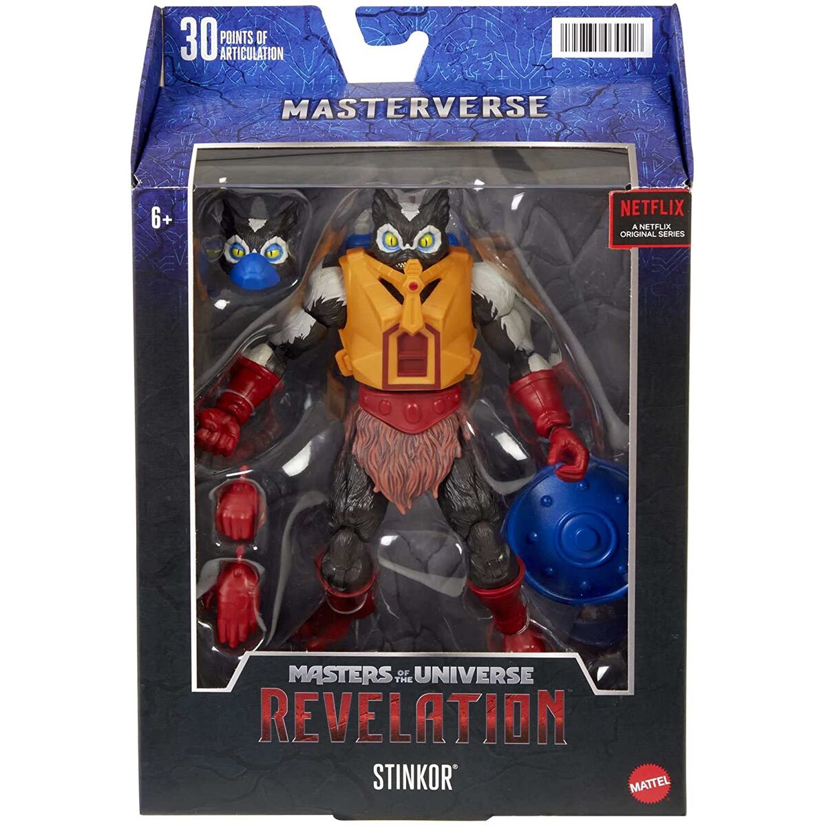 Figura mattel masters of the universe revelation animated serie skintor