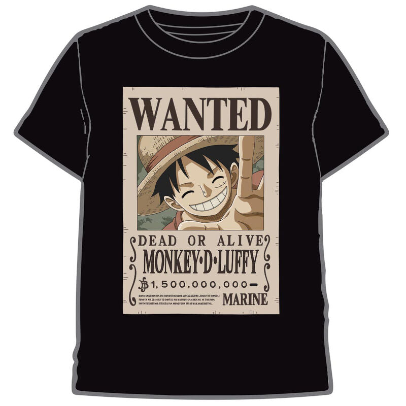 Camiseta Wanted Luffy One Piece adulto Frikytopia
