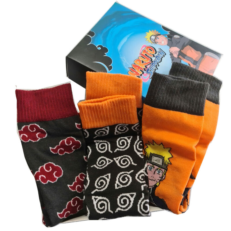 Set 3 calcetines Naruto Shippuden adulto surtido Frikytopia