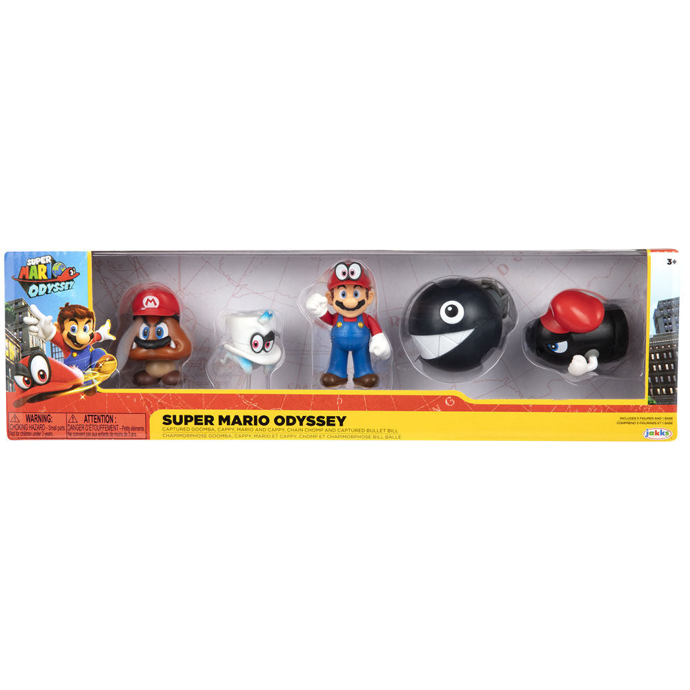 Blister 5 figuras Super Mario Bros 6,5cm Frikytopia