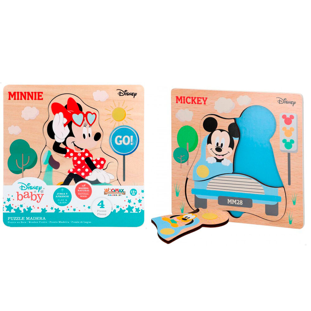 Puzzle surtido madera Mickey Minnie Disney Frikytopia